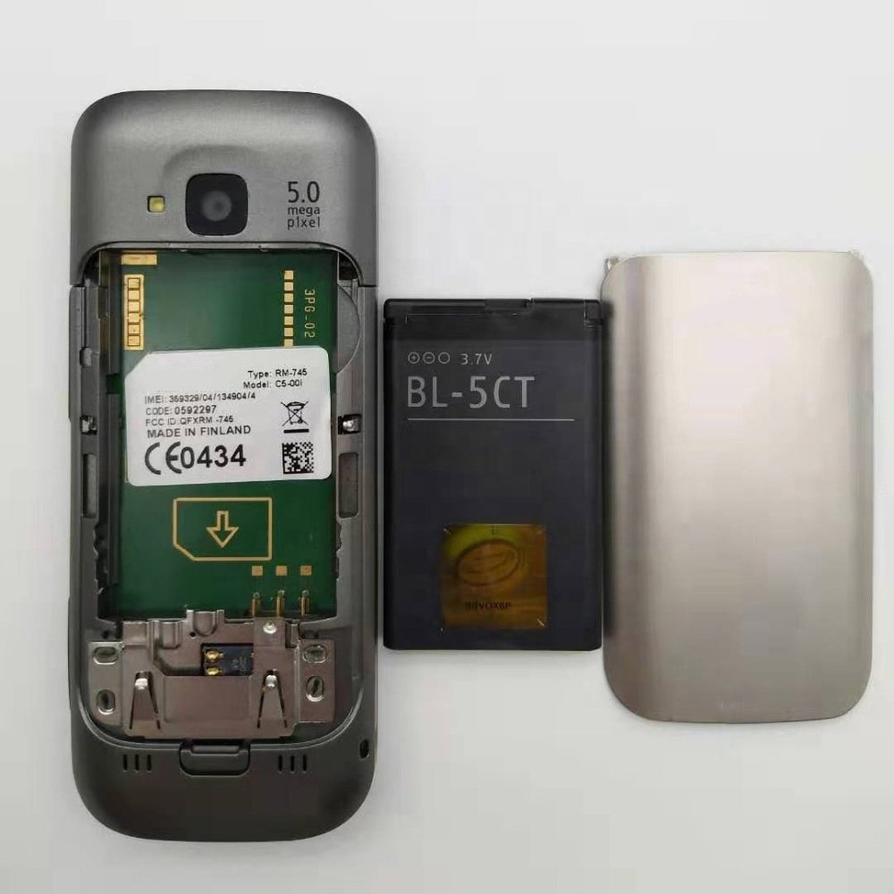 For C5 C5-00 Unlocked Mobile Phones RM-745 2.2" 5MP GSM Symbian OS FM radio GPS 3G Cell Phone